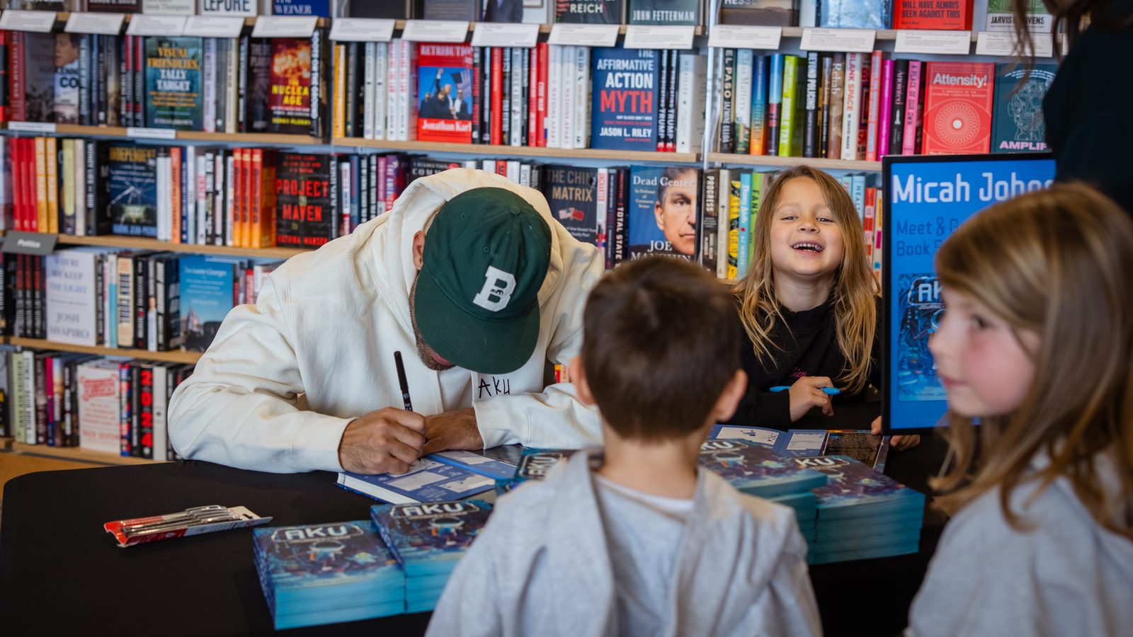 Micah Johnson signing Aku: Journey to Ibra at Barnes & Noble